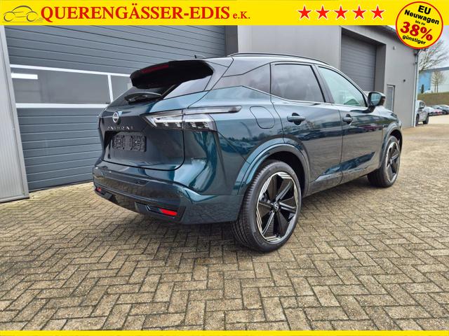 Nissan Qashqai 1.3 DIG-T MHEV 158 PS X-Tronic N-Design 20"Zoll Teil-Leder PanoGlasdach Klimaautomatik Sitzheizung Lenkradheizung Navi Head-Up Display elektr. Heckklappe ACC PDC v+h 360&deg;Kamera DAB Bluetooth Touchscreen Apple CarPlay Android Auto 