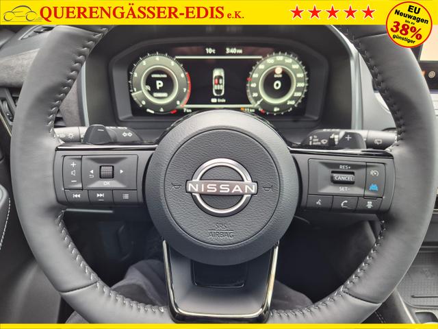 Nissan Qashqai 1.3 DIG-T MHEV 158 PS X-Tronic N-Design 20"Zoll Teil-Leder PanoGlasdach Klimaautomatik Sitzheizung Lenkradheizung Navi Head-Up Display elektr. Heckklappe ACC PDC v+h 360&deg;Kamera DAB Bluetooth Touchscreen Apple CarPlay Android Auto 
