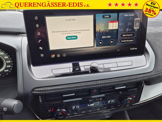 Nissan Qashqai 1.3 DIG-T MHEV 158 PS X-Tronic N-Design 20"Zoll Teil-Leder PanoGlasdach Klimaautomatik Sitzheizung Lenkradheizung Navi Head-Up Display elektr. Heckklappe ACC PDC v+h 360&deg;Kamera DAB Bluetooth Touchscreen Apple CarPlay Android Auto 
