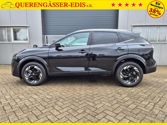 Nissan Qashqai 1.3 DIG-T MHEV 158 PS X-Tronic N-Connecta Teil-Leder PanoGlasdach Klimaautomatik Sitzheizung Lenkradheizung Navi ACC PDC v+h 360&deg;Kamera DAB Bluetooth Touchscreen Apple CarPlay Android Auto 18"LM 