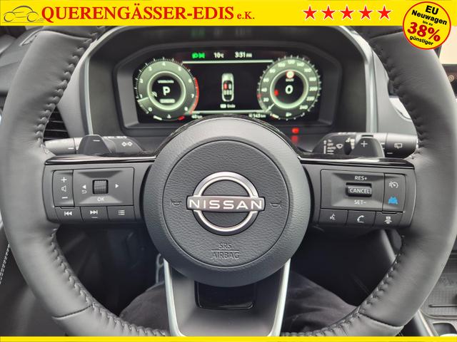 Nissan Qashqai 1.3 DIG-T MHEV 158 PS X-Tronic N-Connecta Teil-Leder PanoGlasdach Klimaautomatik Sitzheizung Lenkradheizung Navi ACC PDC v+h 360&deg;Kamera DAB Bluetooth Touchscreen Apple CarPlay Android Auto 18"LM 