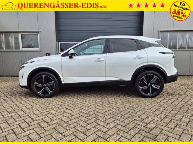 Nissan Qashqai 1.3 DIG-T MHEV 140PS Tekna Voll-Leder Klimaautomatik PanoGlasdach Sitzheizung Lenkradheizung Navi Head-Up Display elektr. Heckklappe ACC PDC v+h 360&deg;Kamera DAB Bluetooth Touchscreen Apple CarPlay Android Auto 19"LM 