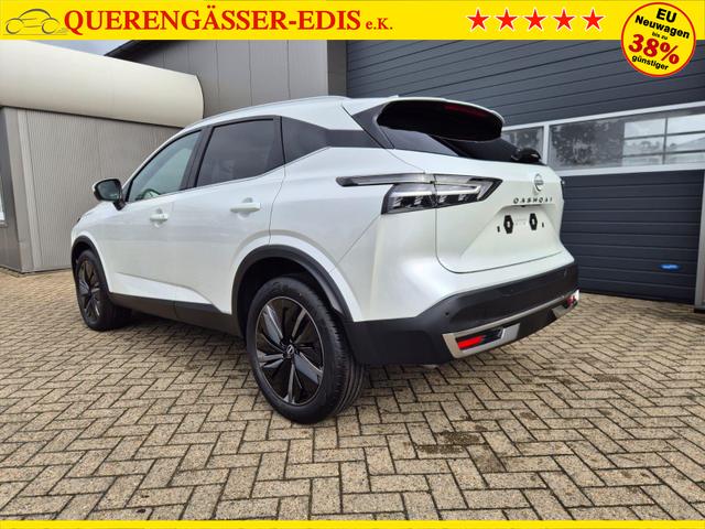 Nissan Qashqai 1.3 DIG-T MHEV 140PS Tekna Voll-Leder Klimaautomatik PanoGlasdach Sitzheizung Lenkradheizung Navi Head-Up Display elektr. Heckklappe ACC PDC v+h 360&deg;Kamera DAB Bluetooth Touchscreen Apple CarPlay Android Auto 19"LM 