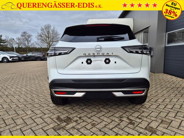 Nissan Qashqai 1.3 DIG-T MHEV 140PS Tekna Voll-Leder Klimaautomatik PanoGlasdach Sitzheizung Lenkradheizung Navi Head-Up Display elektr. Heckklappe ACC PDC v+h 360&deg;Kamera DAB Bluetooth Touchscreen Apple CarPlay Android Auto 19"LM 