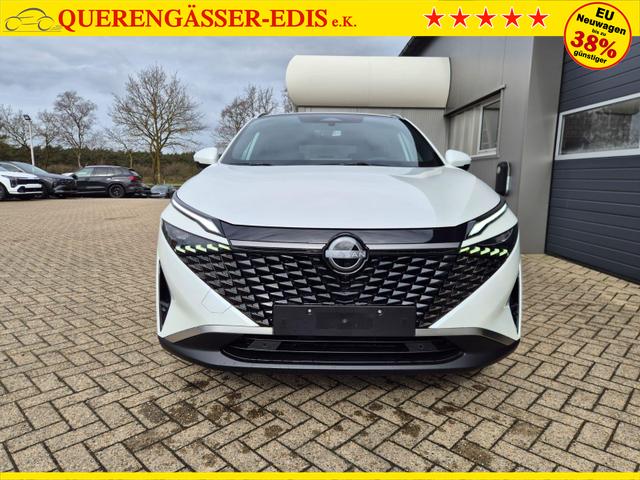 Nissan Qashqai 1.3 DIG-T MHEV 140PS Tekna Voll-Leder Klimaautomatik PanoGlasdach Sitzheizung Lenkradheizung Navi Head-Up Display elektr. Heckklappe ACC PDC v+h 360&deg;Kamera DAB Bluetooth Touchscreen Apple CarPlay Android Auto 19"LM 