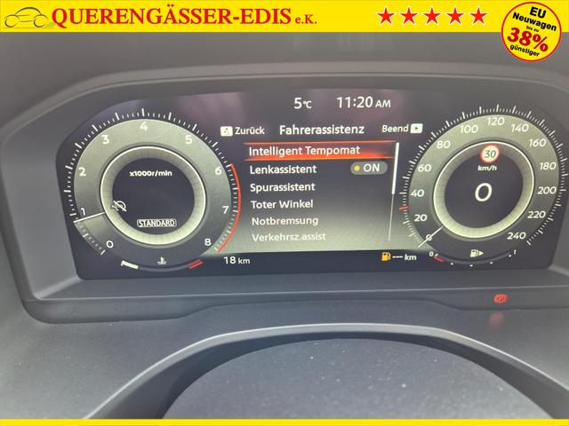 Nissan Qashqai 1.3 DIG-T MHEV 140PS Tekna Voll-Leder Klimaautomatik PanoGlasdach Sitzheizung Lenkradheizung Navi Head-Up Display elektr. Heckklappe ACC PDC v+h 360&deg;Kamera DAB Bluetooth Touchscreen Apple CarPlay Android Auto 19"LM 