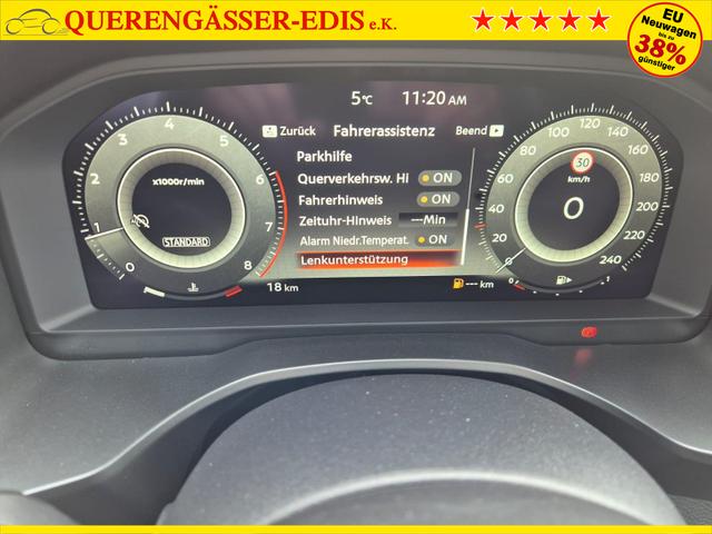 Nissan Qashqai 1.3 DIG-T MHEV 140PS Tekna Voll-Leder Klimaautomatik PanoGlasdach Sitzheizung Lenkradheizung Navi Head-Up Display elektr. Heckklappe ACC PDC v+h 360&deg;Kamera DAB Bluetooth Touchscreen Apple CarPlay Android Auto 19"LM 