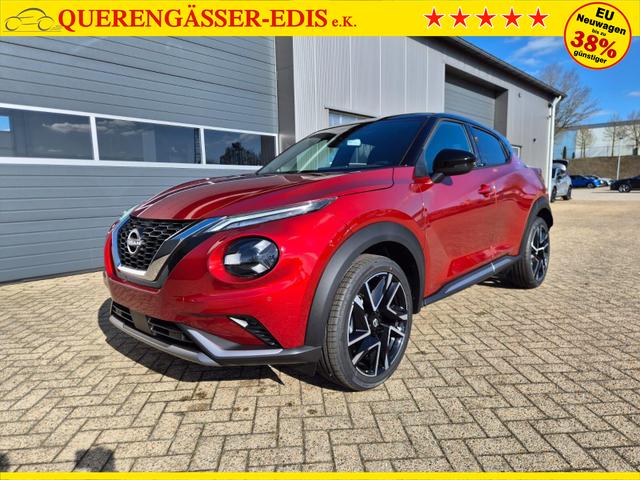 Nissan Juke 1.0 DIG-T 114PS N-Design Automatik Teil-Leder Klimaautomatik Sitzheizung Lenkradheizung PDC v+h R&uuml;ckf.Kamera Navi 19"LM Bluetooth Touchscreen Apple CarPlay Android Auto 
