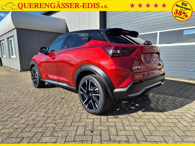 Nissan Juke 1.0 DIG-T 114PS N-Design Automatik Teil-Leder Klimaautomatik Sitzheizung Lenkradheizung PDC v+h R&uuml;ckf.Kamera Navi 19"LM Bluetooth Touchscreen Apple CarPlay Android Auto 