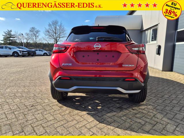 Nissan Juke 1.0 DIG-T 114PS N-Design Automatik Teil-Leder Klimaautomatik Sitzheizung Lenkradheizung PDC v+h R&uuml;ckf.Kamera Navi 19"LM Bluetooth Touchscreen Apple CarPlay Android Auto 