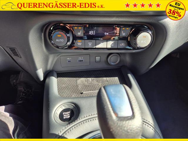 Nissan Juke 1.0 DIG-T 114PS N-Design Automatik Teil-Leder Klimaautomatik Sitzheizung Lenkradheizung PDC v+h R&uuml;ckf.Kamera Navi 19"LM Bluetooth Touchscreen Apple CarPlay Android Auto 
