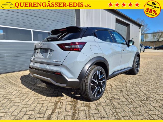 Nissan Juke 1.0 DIG-T 114PS N-Design Automatik Teil-Leder Klimaautomatik Sitzheizung Lenkradheizung PDC v+h R&uuml;ckf.Kamera Navi 19"LM Bluetooth Touchscreen Apple CarPlay Android Auto 