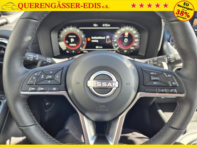 Nissan Juke 1.0 DIG-T 114PS N-Design Automatik Teil-Leder Klimaautomatik Sitzheizung Lenkradheizung PDC v+h R&uuml;ckf.Kamera Navi 19"LM Bluetooth Touchscreen Apple CarPlay Android Auto 