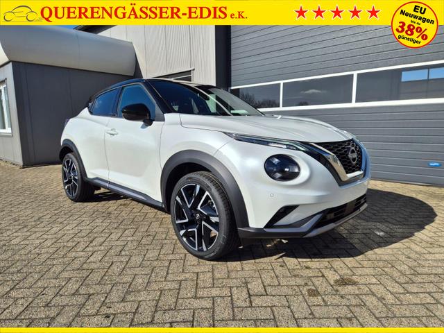 Nissan Juke 1.0 DIG-T 114PS N-Design Automatik Teil-Leder Klimaautomatik Sitzheizung Lenkradheizung PDC v+h R&uuml;ckf.Kamera Navi 19"LM Bluetooth Touchscreen Apple CarPlay Android Auto 