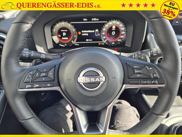 Nissan Juke 1.0 DIG-T 114PS N-Design Automatik Teil-Leder Klimaautomatik Sitzheizung Lenkradheizung PDC v+h R&uuml;ckf.Kamera Navi 19"LM Bluetooth Touchscreen Apple CarPlay Android Auto 