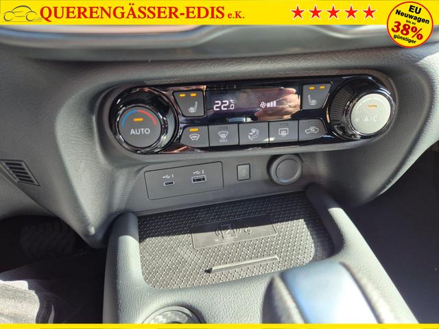 Nissan Juke 1.0 DIG-T 114PS N-Design Automatik Teil-Leder Klimaautomatik Sitzheizung Lenkradheizung PDC v+h R&uuml;ckf.Kamera Navi 19"LM Bluetooth Touchscreen Apple CarPlay Android Auto 