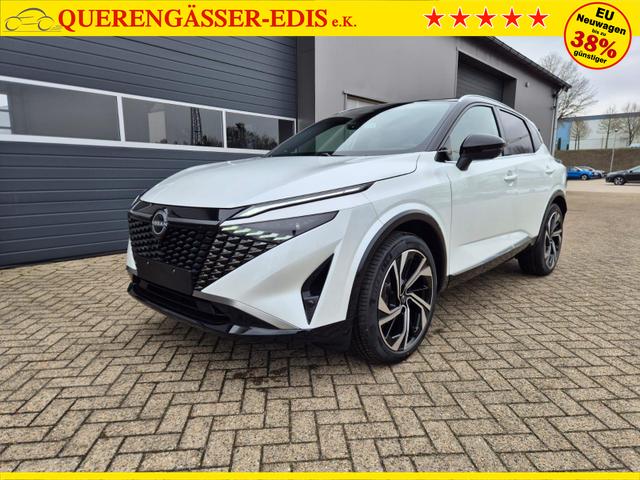 Nissan Qashqai 1.3 DIG-T MHEV 158 PS X-Tronic Tekna Premium Paket 20"LM Teil-Leder PanoGlasdach Klimaautomatik Sitzheizung Lenkradheizung Navi Head-Up Display elektr. Heckklappe ACC PDC v+h 360&deg;Kamera DAB Bluetooth Touchscreen Apple CarPlay Android Auto 
