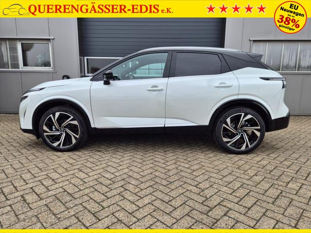 Nissan Qashqai 1.3 DIG-T MHEV 158 PS X-Tronic Tekna Premium Paket 20"LM Teil-Leder PanoGlasdach Klimaautomatik Sitzheizung Lenkradheizung Navi Head-Up Display elektr. Heckklappe ACC PDC v+h 360&deg;Kamera DAB Bluetooth Touchscreen Apple CarPlay Android Auto 