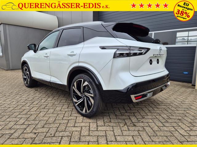 Nissan Qashqai 1.3 DIG-T MHEV 158 PS X-Tronic Tekna Premium Paket 20"LM Teil-Leder PanoGlasdach Klimaautomatik Sitzheizung Lenkradheizung Navi Head-Up Display elektr. Heckklappe ACC PDC v+h 360&deg;Kamera DAB Bluetooth Touchscreen Apple CarPlay Android Auto 