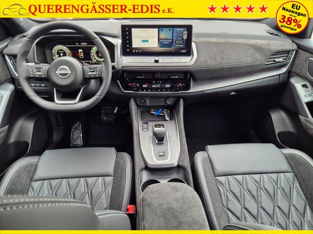 Nissan Qashqai 1.3 DIG-T MHEV 158 PS X-Tronic Tekna Premium Paket 20"LM Teil-Leder PanoGlasdach Klimaautomatik Sitzheizung Lenkradheizung Navi Head-Up Display elektr. Heckklappe ACC PDC v+h 360&deg;Kamera DAB Bluetooth Touchscreen Apple CarPlay Android Auto 