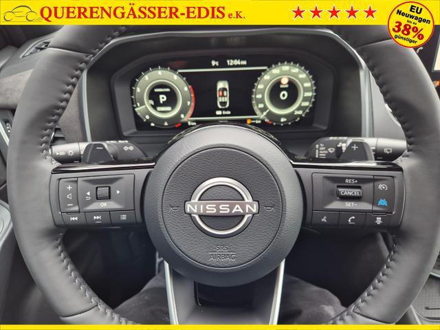 Nissan Qashqai 1.3 DIG-T MHEV 158 PS X-Tronic Tekna Premium Paket 20"LM Teil-Leder PanoGlasdach Klimaautomatik Sitzheizung Lenkradheizung Navi Head-Up Display elektr. Heckklappe ACC PDC v+h 360&deg;Kamera DAB Bluetooth Touchscreen Apple CarPlay Android Auto 