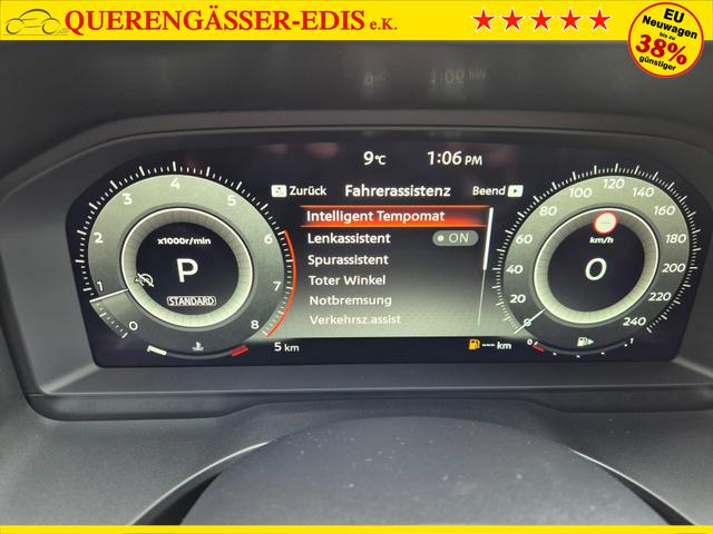 Nissan Qashqai 1.3 DIG-T MHEV 158 PS X-Tronic Tekna Premium Paket 20"LM Teil-Leder PanoGlasdach Klimaautomatik Sitzheizung Lenkradheizung Navi Head-Up Display elektr. Heckklappe ACC PDC v+h 360&deg;Kamera DAB Bluetooth Touchscreen Apple CarPlay Android Auto 
