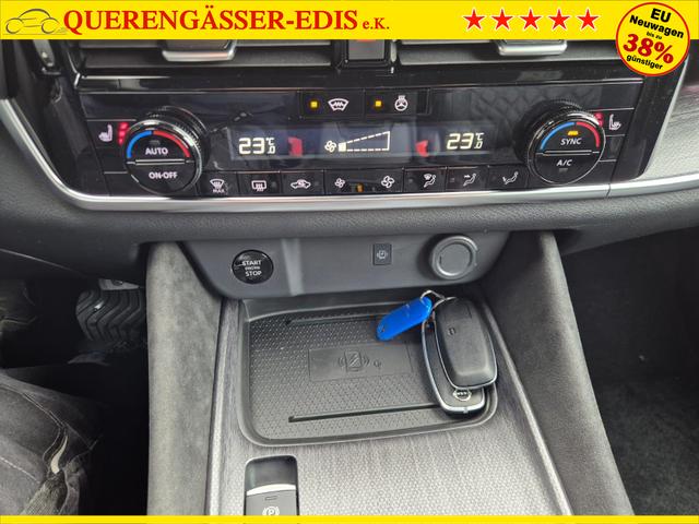 Nissan Qashqai 1.3 DIG-T MHEV 158 PS X-Tronic Tekna Premium Paket 20"LM Teil-Leder PanoGlasdach Klimaautomatik Sitzheizung Lenkradheizung Navi Head-Up Display elektr. Heckklappe ACC PDC v+h 360&deg;Kamera DAB Bluetooth Touchscreen Apple CarPlay Android Auto 