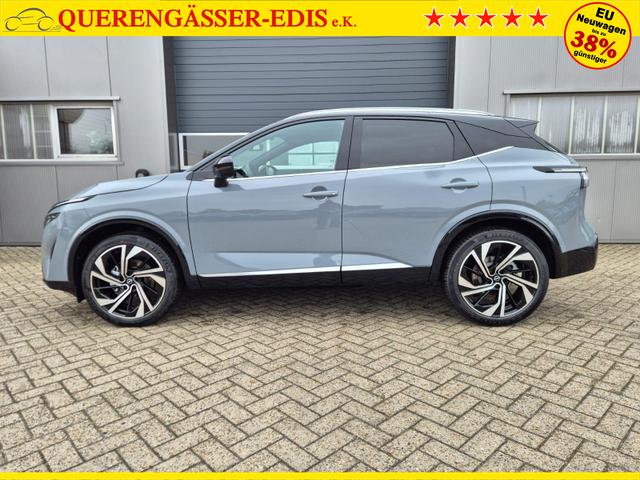 Nissan Qashqai 1.3 DIG-T MHEV 158 PS X-Tronic Tekna Premium Paket 20"LM Teil-Leder PanoGlasdach Klimaautomatik Sitzheizung Lenkradheizung Navi Head-Up Display elektr. Heckklappe ACC PDC v+h 360&deg;Kamera DAB Bluetooth Touchscreen Apple CarPlay Android Auto 