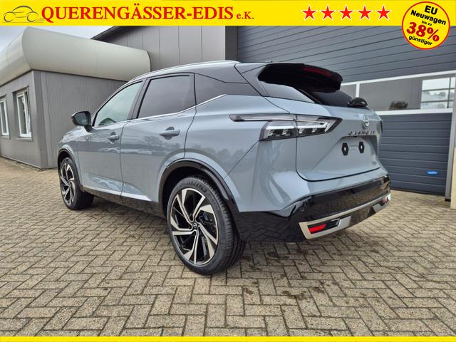 Nissan Qashqai 1.3 DIG-T MHEV 158 PS X-Tronic Tekna Premium Paket 20"LM Teil-Leder PanoGlasdach Klimaautomatik Sitzheizung Lenkradheizung Navi Head-Up Display elektr. Heckklappe ACC PDC v+h 360&deg;Kamera DAB Bluetooth Touchscreen Apple CarPlay Android Auto 