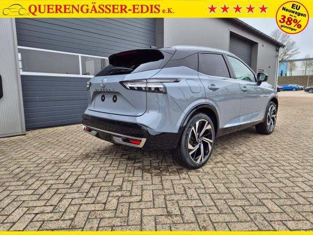 Nissan Qashqai 1.3 DIG-T MHEV 158 PS X-Tronic Tekna Premium Paket 20"LM Teil-Leder PanoGlasdach Klimaautomatik Sitzheizung Lenkradheizung Navi Head-Up Display elektr. Heckklappe ACC PDC v+h 360&deg;Kamera DAB Bluetooth Touchscreen Apple CarPlay Android Auto 