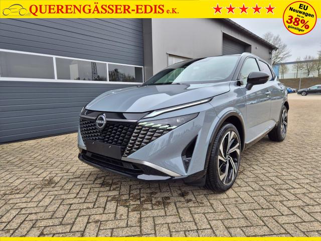 Nissan Qashqai 1.3 DIG-T MHEV 158 PS X-Tronic Tekna Premium Paket 20"LM Teil-Leder PanoGlasdach Klimaautomatik Sitzheizung Lenkradheizung Navi Head-Up Display elektr. Heckklappe ACC PDC v+h 360&deg;Kamera DAB Bluetooth Touchscreen Apple CarPlay Android Auto 