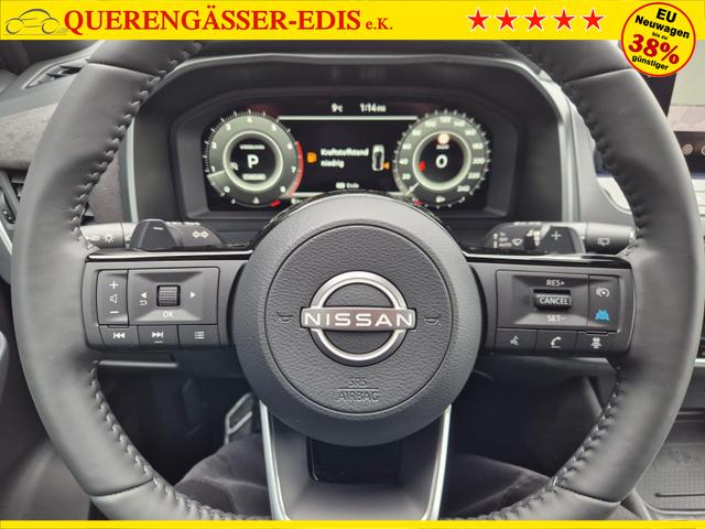 Nissan Qashqai 1.3 DIG-T MHEV 158 PS X-Tronic Tekna Premium Paket 20"LM Teil-Leder PanoGlasdach Klimaautomatik Sitzheizung Lenkradheizung Navi Head-Up Display elektr. Heckklappe ACC PDC v+h 360&deg;Kamera DAB Bluetooth Touchscreen Apple CarPlay Android Auto 