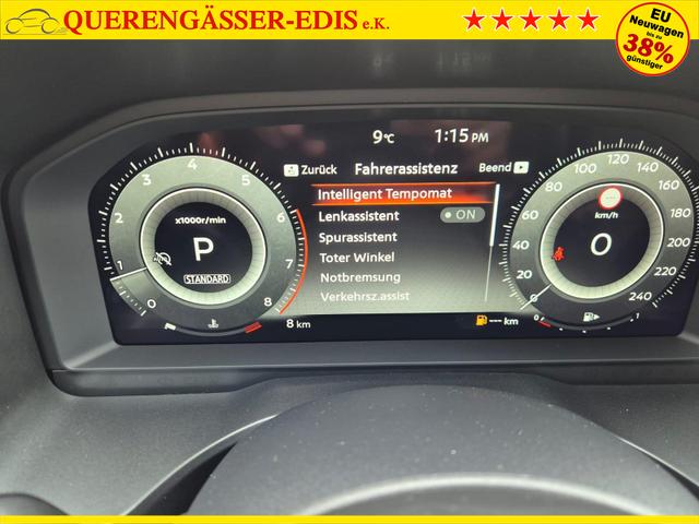 Nissan Qashqai 1.3 DIG-T MHEV 158 PS X-Tronic Tekna Premium Paket 20"LM Teil-Leder PanoGlasdach Klimaautomatik Sitzheizung Lenkradheizung Navi Head-Up Display elektr. Heckklappe ACC PDC v+h 360&deg;Kamera DAB Bluetooth Touchscreen Apple CarPlay Android Auto 