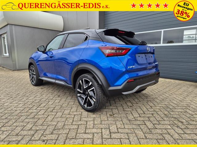 Nissan Juke 1.0 DIG-T 114PS N-Design Automatik Teil-Leder Klimaautomatik Sitzheizung Lenkradheizung PDC v+h R&uuml;ckf.Kamera Navi 19"LM Bluetooth Touchscreen Apple CarPlay Android Auto 