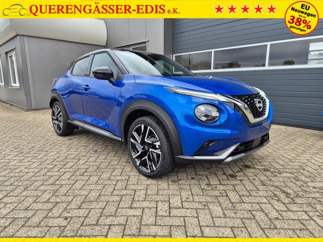Nissan Juke 1.0 DIG-T 114PS N-Design Automatik Teil-Leder Klimaautomatik Sitzheizung Lenkradheizung PDC v+h R&uuml;ckf.Kamera Navi 19"LM Bluetooth Touchscreen Apple CarPlay Android Auto 