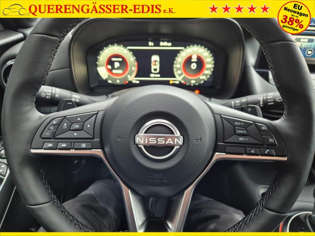 Nissan Juke 1.0 DIG-T 114PS N-Design Automatik Teil-Leder Klimaautomatik Sitzheizung Lenkradheizung PDC v+h R&uuml;ckf.Kamera Navi 19"LM Bluetooth Touchscreen Apple CarPlay Android Auto 