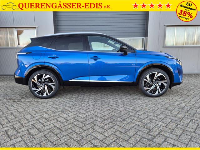 Nissan Qashqai 1.3 DIG-T MHEV 158 PS X-Tronic Tekna Premium Paket 20"LM Teil-Leder PanoGlasdach Klimaautomatik Sitzheizung Lenkradheizung Navi Head-Up Display elektr. Heckklappe ACC PDC v+h 360&deg;Kamera DAB Bluetooth Touchscreen Apple CarPlay Android Auto 