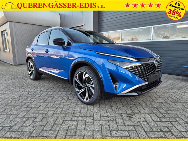 Nissan Qashqai 1.3 DIG-T MHEV 158 PS X-Tronic Tekna Premium Paket 20"LM Teil-Leder PanoGlasdach Klimaautomatik Sitzheizung Lenkradheizung Navi Head-Up Display elektr. Heckklappe ACC PDC v+h 360&deg;Kamera DAB Bluetooth Touchscreen Apple CarPlay Android Auto 