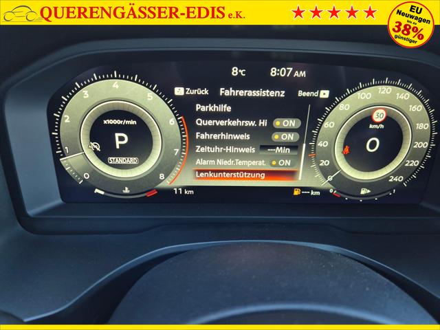 Nissan Qashqai 1.3 DIG-T MHEV 158 PS X-Tronic Tekna Premium Paket 20"LM Teil-Leder PanoGlasdach Klimaautomatik Sitzheizung Lenkradheizung Navi Head-Up Display elektr. Heckklappe ACC PDC v+h 360&deg;Kamera DAB Bluetooth Touchscreen Apple CarPlay Android Auto 