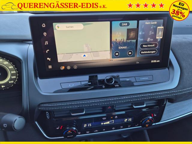Nissan Qashqai 1.3 DIG-T MHEV 158 PS X-Tronic Tekna Premium Paket 20"LM Teil-Leder PanoGlasdach Klimaautomatik Sitzheizung Lenkradheizung Navi Head-Up Display elektr. Heckklappe ACC PDC v+h 360&deg;Kamera DAB Bluetooth Touchscreen Apple CarPlay Android Auto 