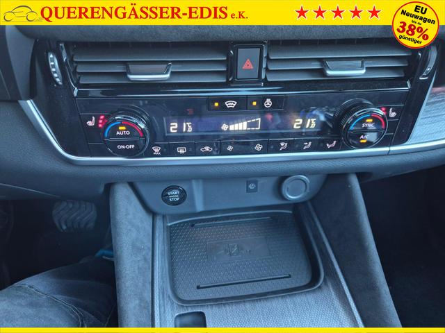 Nissan Qashqai 1.3 DIG-T MHEV 158 PS X-Tronic Tekna Premium Paket 20"LM Teil-Leder PanoGlasdach Klimaautomatik Sitzheizung Lenkradheizung Navi Head-Up Display elektr. Heckklappe ACC PDC v+h 360&deg;Kamera DAB Bluetooth Touchscreen Apple CarPlay Android Auto 