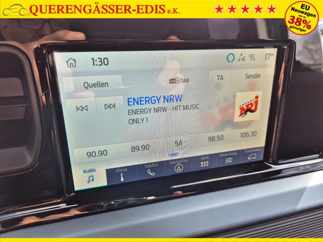 Ford Tourneo Courier 1.0 EcoBoost 125PS Active Teil-Leder Sitzheizung Lenkradheizung Klimaautomatik PDC v+h R&uuml;ckf.-Kamera ACC TWA Frontscheibe beheizb. Ford-Navi SYNC4 Apple CarPlay + Android Auto 