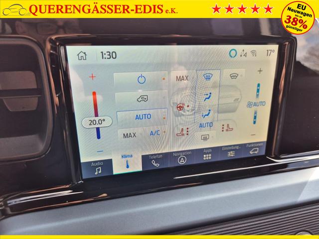 Ford Tourneo Courier 1.0 EcoBoost 125PS Active Teil-Leder Sitzheizung Lenkradheizung Klimaautomatik PDC v+h R&uuml;ckf.-Kamera ACC TWA Frontscheibe beheizb. Ford-Navi SYNC4 Apple CarPlay + Android Auto 