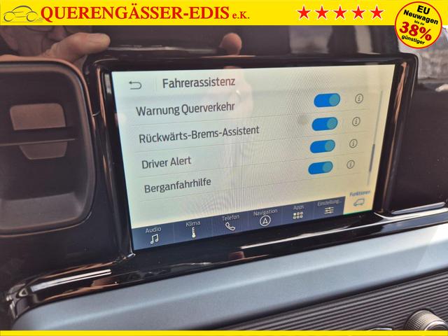 Ford Tourneo Courier 1.0 EcoBoost 125PS Active Teil-Leder Sitzheizung Lenkradheizung Klimaautomatik PDC v+h R&uuml;ckf.-Kamera ACC TWA Frontscheibe beheizb. Ford-Navi SYNC4 Apple CarPlay + Android Auto 