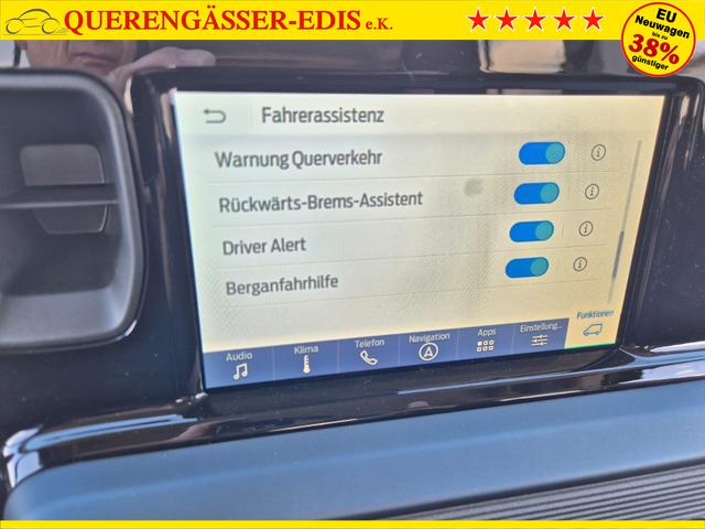 Ford Tourneo Courier 1.0 EcoBoost 125PS Active Teil-Leder Sitzheizung Lenkradheizung Klimaautomatik PDC v+h R&uuml;ckf.-Kamera ACC TWA Frontscheibe beheizb. Ford-Navi SYNC4 Apple CarPlay + Android Auto 
