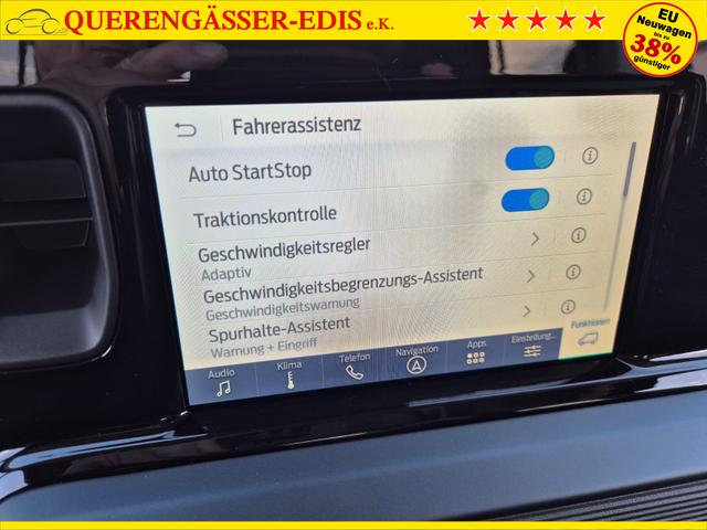 Ford Tourneo Courier 1.0 EcoBoost 125PS Active Teil-Leder Sitzheizung Lenkradheizung Klimaautomatik PDC v+h R&uuml;ckf.-Kamera ACC TWA Frontscheibe beheizb. Ford-Navi SYNC4 Apple CarPlay + Android Auto 