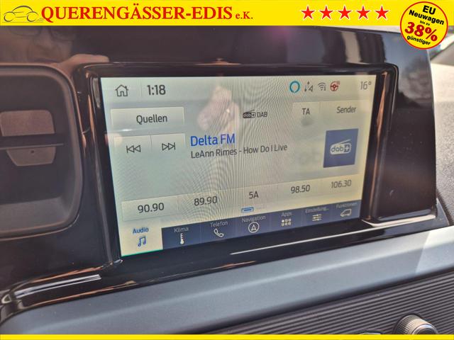 Ford Tourneo Courier 1.0 EcoBoost 125PS Active Teil-Leder Sitzheizung Lenkradheizung Klimaautomatik PDC v+h R&uuml;ckf.-Kamera ACC TWA Frontscheibe beheizb. Ford-Navi SYNC4 Apple CarPlay + Android Auto 