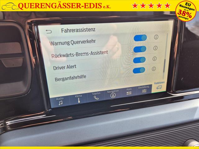 Ford Tourneo Courier 1.0 EcoBoost 125PS Active Teil-Leder Sitzheizung Lenkradheizung Klimaautomatik PDC v+h R&uuml;ckf.-Kamera ACC TWA Frontscheibe beheizb. Ford-Navi SYNC4 Apple CarPlay + Android Auto 