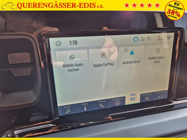 Ford Tourneo Courier 1.0 EcoBoost 125PS Active Teil-Leder Sitzheizung Lenkradheizung Klimaautomatik PDC v+h R&uuml;ckf.-Kamera ACC TWA Frontscheibe beheizb. Ford-Navi SYNC4 Apple CarPlay + Android Auto 