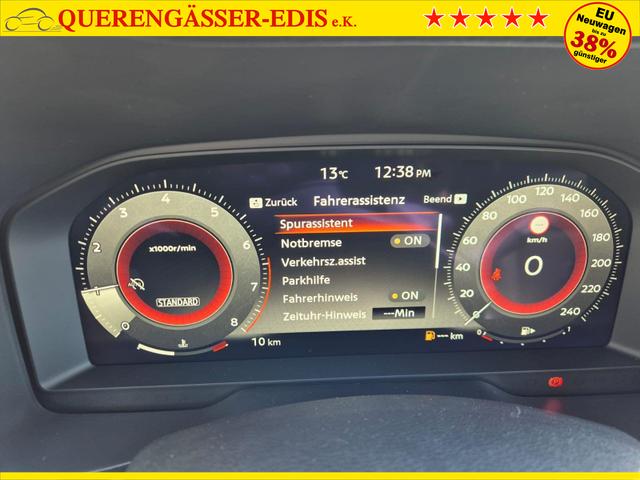 Nissan Juke 1.0 DIG-T 114PS N-Connecta Teil-Leder Klimaautomatik PDC v+h R&uuml;ckf.Kamera Bluetooth Touchscreen Apple CarPlay Android Auto 17"LM 